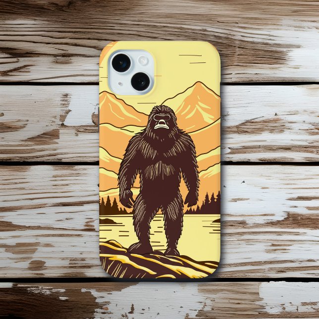 Bigfoot Sasquatch Retro Art Personalised Case-Mate iPhone Case (Creator Uploaded)
