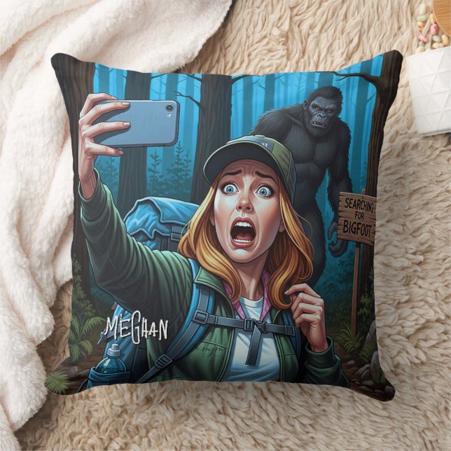 Bigfoot Sasquatch Selfie Cushion (Blanket)