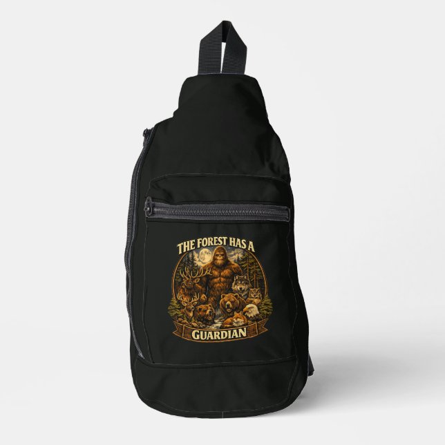 Bigfoot Sasquatch Sling Bag (Front)