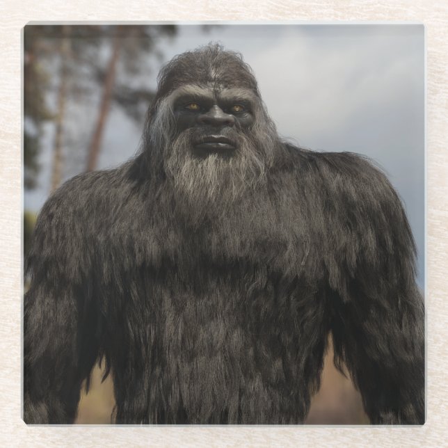 bigfoot,sasquatch,squatching,booger,Coaster Glass Coaster (Front)