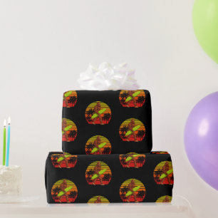 Bigfoot Sasquatch Surfer Dude Surf Board Wrapping Paper