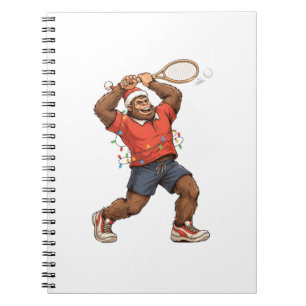 Bigfoot Sasquatch Tennis Christmas 2026 Holiday Notebook