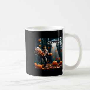 Bigfoot Sasquatch Turkey Ufos Funny Thanksgiving D Coffee Mug