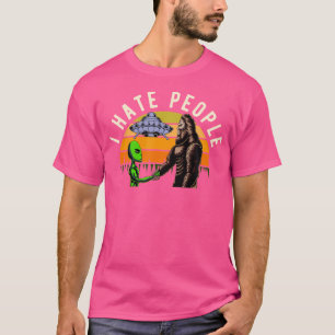 Bigfoot Sasquatch Ufo Aliens Camping T-Shirt