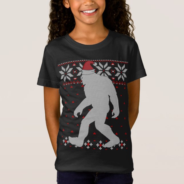 Bigfoot Sasquatch Ugly Christmas Sweater Bigfoot (Front)