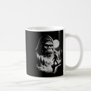 Bigfoot Sasquatch Vintage Howling at Moon Forest Coffee Mug