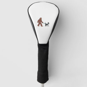 Bigfoot Sasquatch Walking Border Collie Golf Head Cover