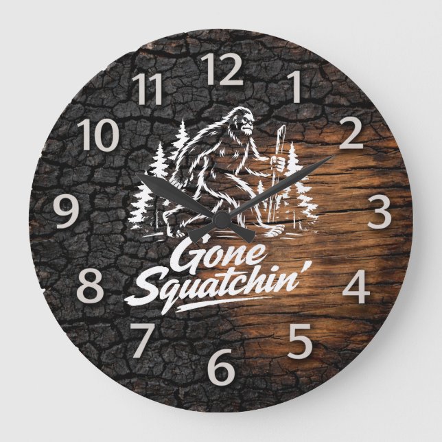 Bigfoot Sasquatch Wall Clock (Front)