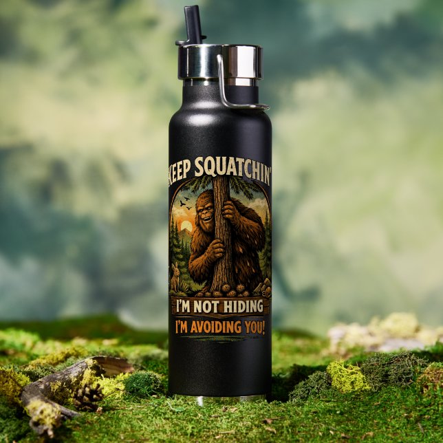 Bigfoot Sasquatch Water Bottle (Outdoor (Rotated))