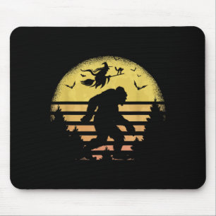 Bigfoot Sasquatch Witch Black Cat Full Moon Bats Mouse Mat