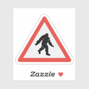 Bigfoot Sasquatch Yeti Road Sign Cryptozoology