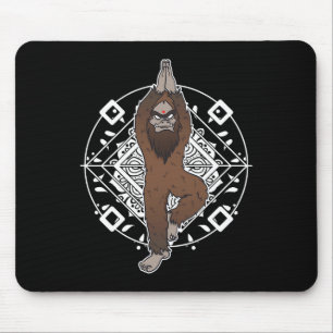 Bigfoot Sasquatch Yeti Yoga Meditation Funny Gift  Mouse Mat
