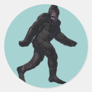 Bigfoot Sasquatch Yetti Classic Round Sticker