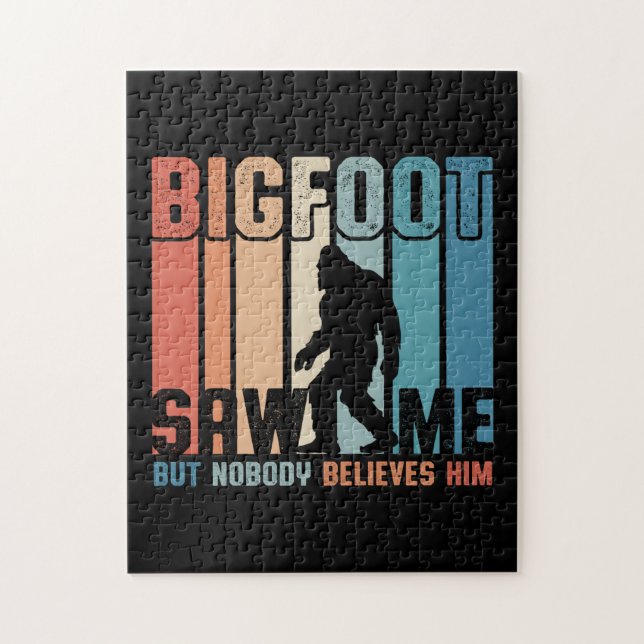 Bigfoot Saw Me But Nobody Believes Him Jigsaw Puzzle (Vertical)