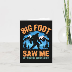Bigfoot Saw Me Funny Sasquatch Retro Big Foot For Card