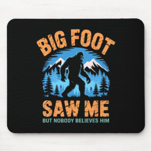 Bigfoot Saw Me Funny Sasquatch Retro Big Foot For Mouse Mat