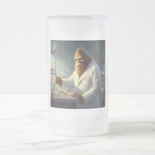 Bigfoot Scientist Frosted Glass Beer Mug