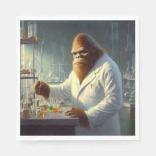 Bigfoot Scientist Napkin