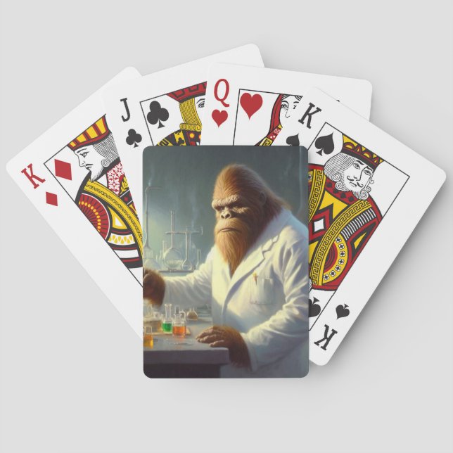 Bigfoot Scientist Playing Cards (Back)