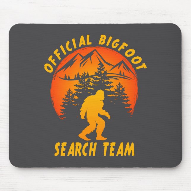 Bigfoot Search Team Sasquatch Yeti Funny  Mouse Mat (Front)