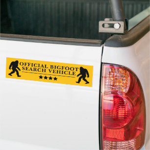 Bigfoot Search Vehicle Funny Sasquatch Bumper Sticker