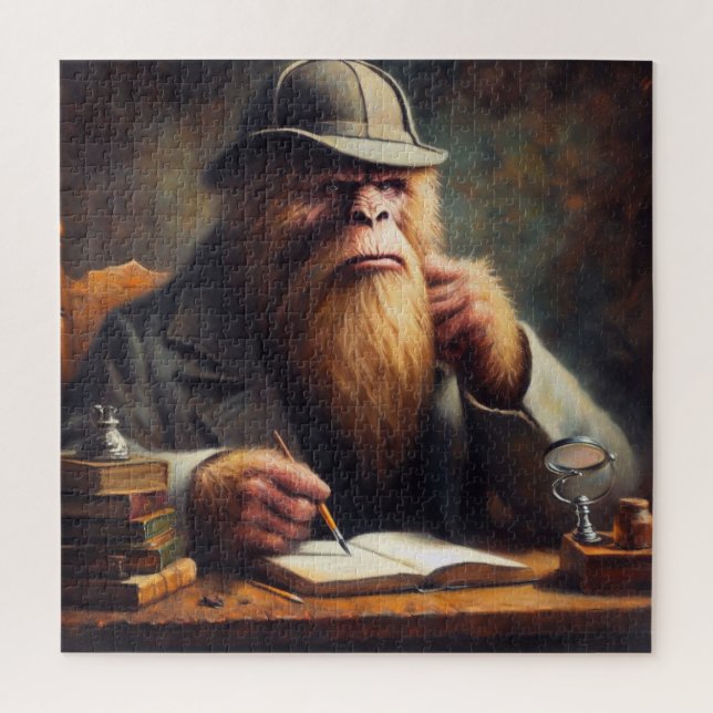 Bigfoot Sherlock Holmes Jigsaw Puzzle (Vertical)