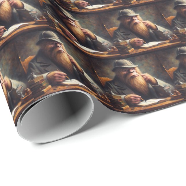 Bigfoot Sherlock Holmes Wrapping Paper (Roll Corner)
