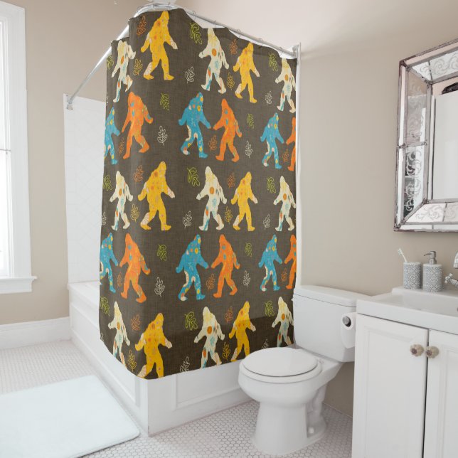 Bigfoot Shower Curtain (In Situ)