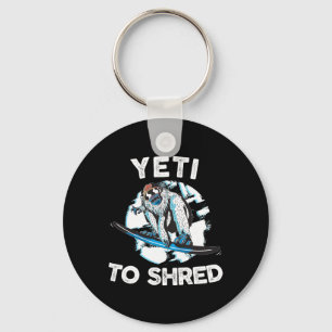 Bigfoot Shred Shirt Snowboard Yeti Snowboarding Sa Key Ring