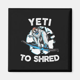 Bigfoot Shred Shirt Snowboard Yeti Snowboarding Sa Magnet