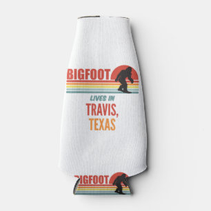 Bigfoot Sighting In Travis Texas Bottle Cooler