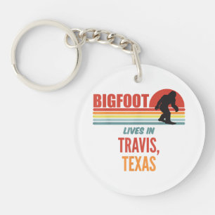 Bigfoot Sighting In Travis Texas Key Ring