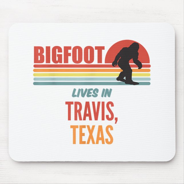 Bigfoot Sighting In Travis Texas  Mouse Mat (Front)