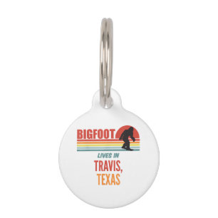 Bigfoot Sighting In Travis Texas  Pet Tag
