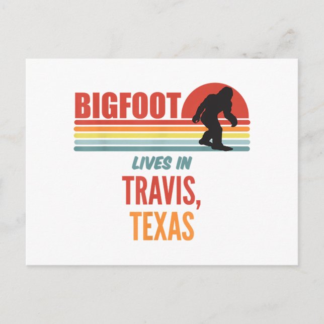 Bigfoot Sighting In Travis Texas  Postcard (Front)