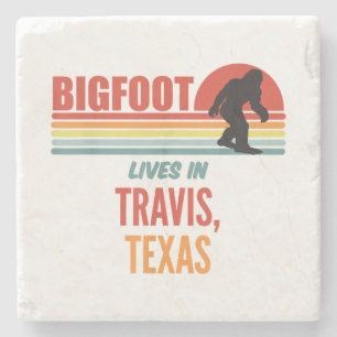 Bigfoot Sighting In Travis Texas Stone Coaster