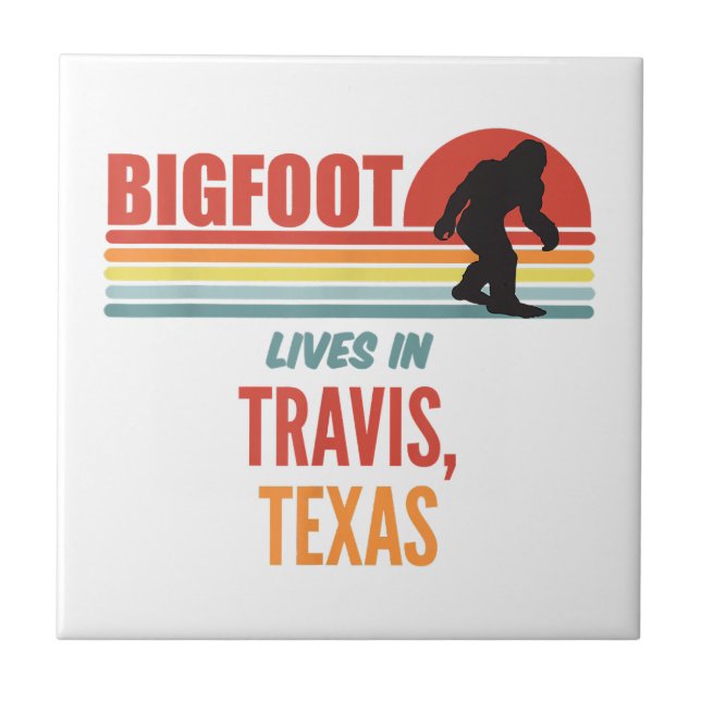 Bigfoot Sighting In Travis Texas  Tile (Front)
