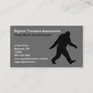 Bigfoot Silhouette Business Card