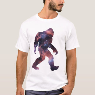 Bigfoot Silhouette with Galaxy Interior T-Shirt