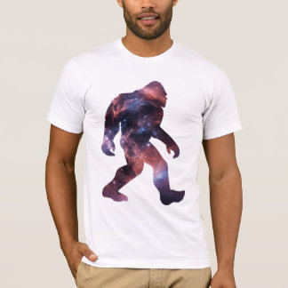 Bigfoot Silhouette with Galaxy Interior T-Shirt