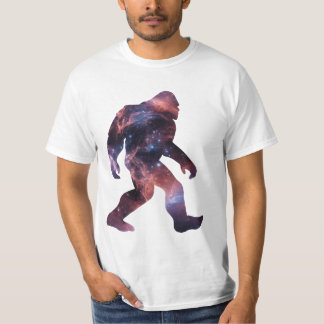 Bigfoot Silhouette with Galaxy Interior T-Shirt
