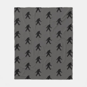 Bigfoot Silhouettes Pattern Fleece Blanket