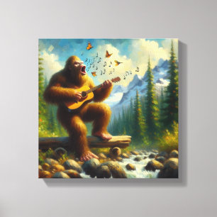 Bigfoot Singing Canvas Print