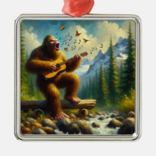 Bigfoot Singing Metal Tree Decoration