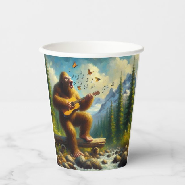 Bigfoot Singing Paper Cups (Front)