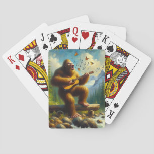 Bigfoot Singing Playing Cards
