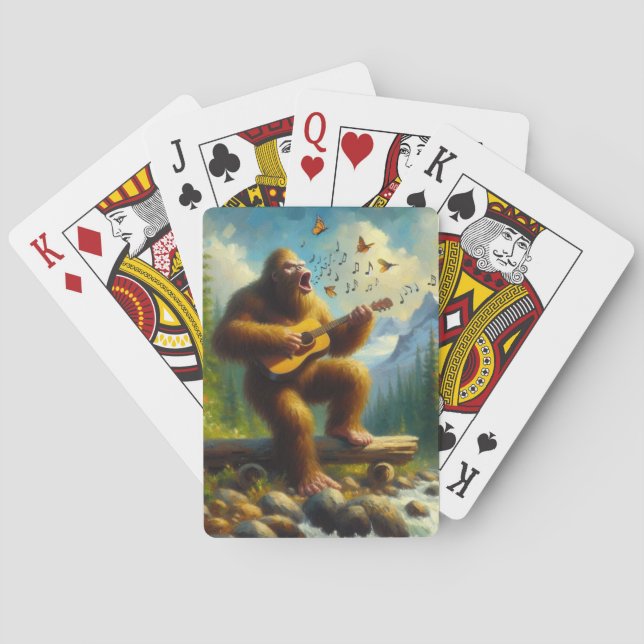 Bigfoot Singing Playing Cards (Back)