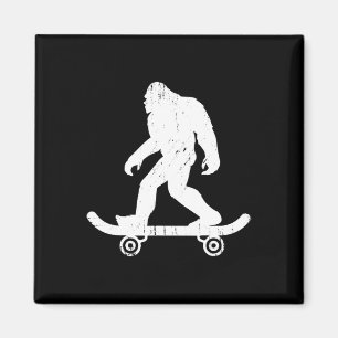 Bigfoot Skateboarder Yeti Sasquatch Skateboarding Magnet