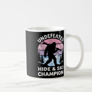 Bigfoot Skier Hide And Ski Champion Undefeated Ret Coffee Mug