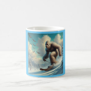 Bigfoot Skiing Coffee Mug